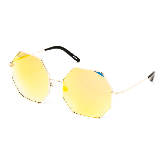 Matthew Williamson x Linda Farrow Yellow Octagonal Sunglasses MW102C15SUN