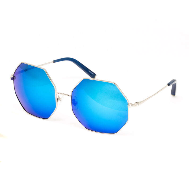 Matthew Williamson x Linda Farrow Blue octagonal Sunglasses MW102C9SUN