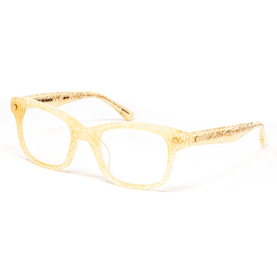 Matthew Williamson x Linda Farrow Marbled Yellow Eyeglasses MW118C2OPT