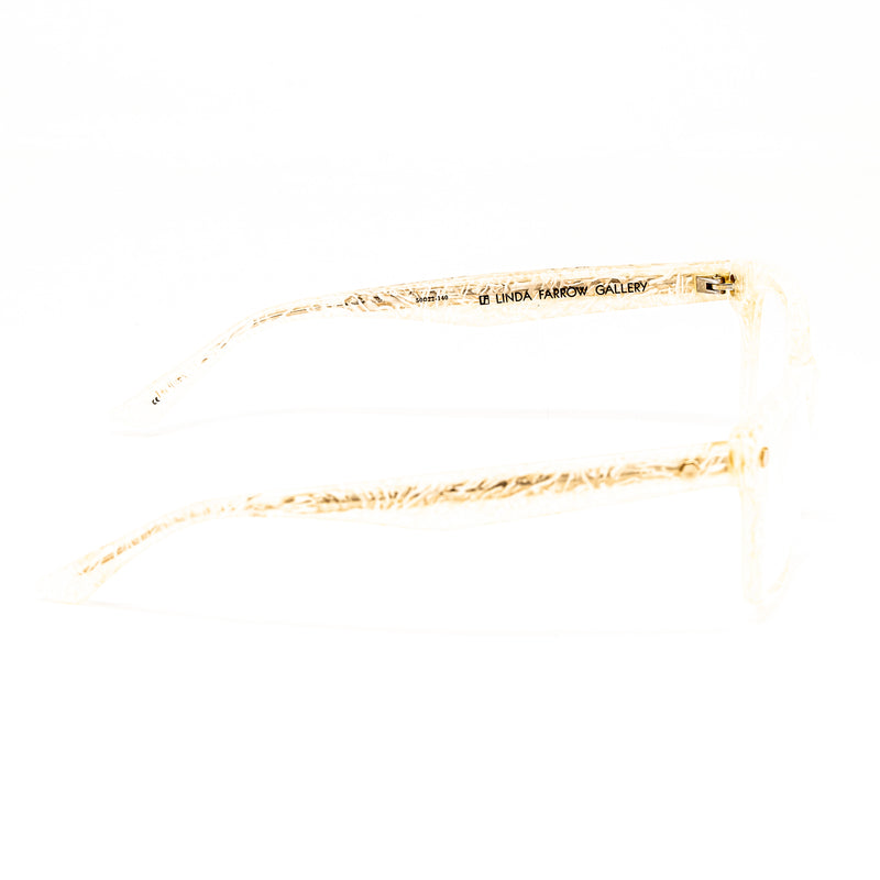 Matthew Williamson x Linda Farrow Marbled Yellow Eyeglasses MW118C2OPT