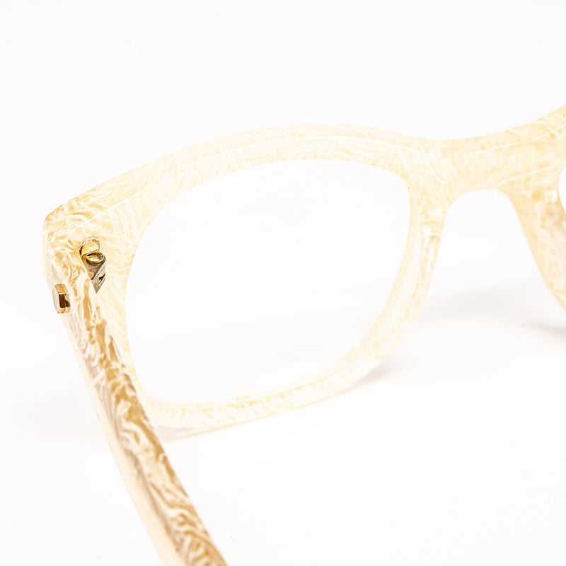 Matthew Williamson x Linda Farrow Marbled Yellow Eyeglasses MW118C2OPT
