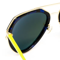 Matthew Williamson x Linda Farrow Black/Blue Sunglasses MW126C3SUN