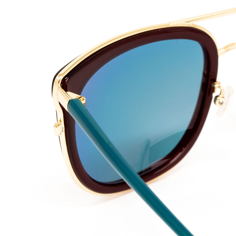 Matthew Williamson x Linda Farrow Burgundy Sunglasses MW127C6SUN
