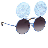 Matthew Williamson x Linda Farrow Blue Sunglasses MW142C4SUN