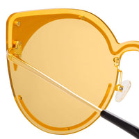 Matthew Williamson x Linda Farrow Yellow Sunglasses MW184C3SUN