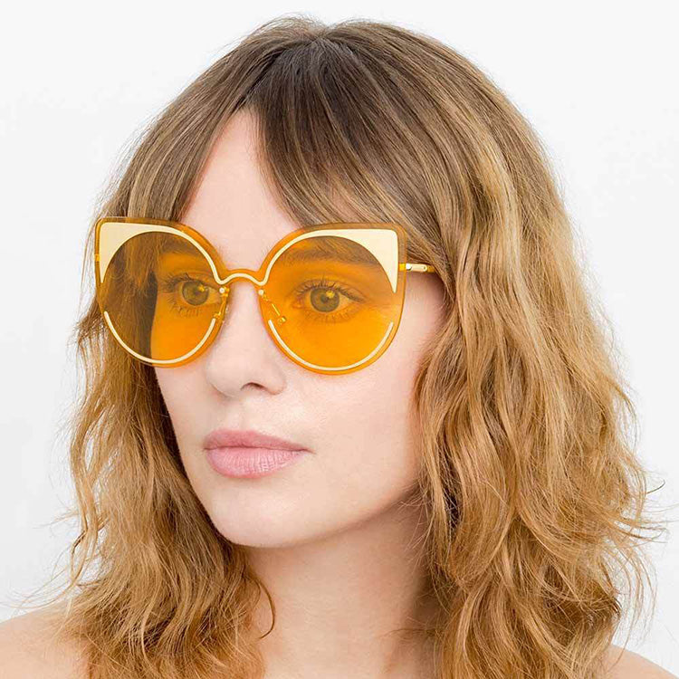 Matthew Williamson x Linda Farrow Yellow Sunglasses MW184C3SUN