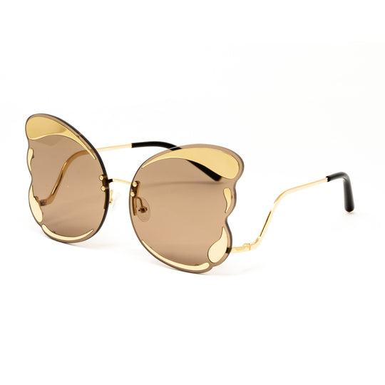 Matthew Williamson x Linda Farrow Brown Butterfly Sunglasses MW185C3SUN