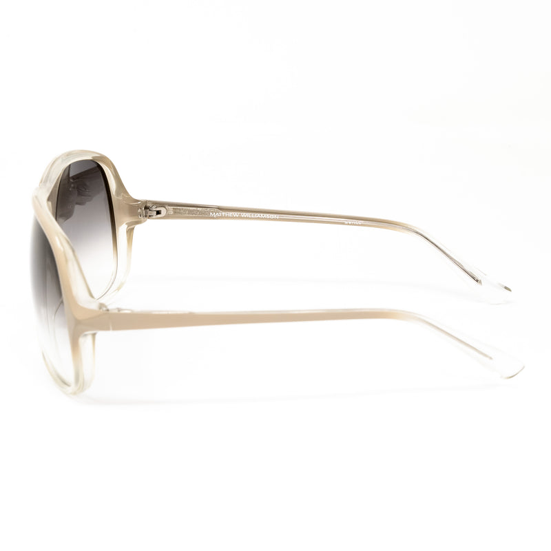 Matthew Williamson x Linda Farrow Cream Sunglasses MW18C6SUN