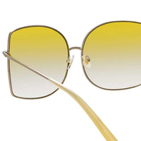 Matthew Williamson x Linda Farrow Yellow Sunglasses MW214C6SUN