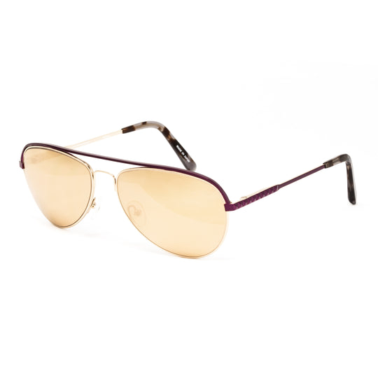 Matthew Williamson x Linda Farrow Gold Mirror Sunglasses MW21C5SUN