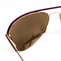 Matthew Williamson x Linda Farrow Gold Mirror Sunglasses MW21C5SUN