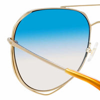 Matthew Williamson x Linda Farrow Blue Sunglasses MW222C9SUN