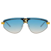 Matthew Williamson x Linda Farrow Blue Sunglasses MW253C3SUN