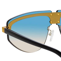 Matthew Williamson x Linda Farrow Blue Sunglasses MW253C3SUN