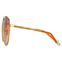 Matthew Williamson x Linda Farrow Orange Sunglasses MW254C3SUN