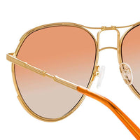 Matthew Williamson x Linda Farrow Orange Sunglasses MW254C3SUN