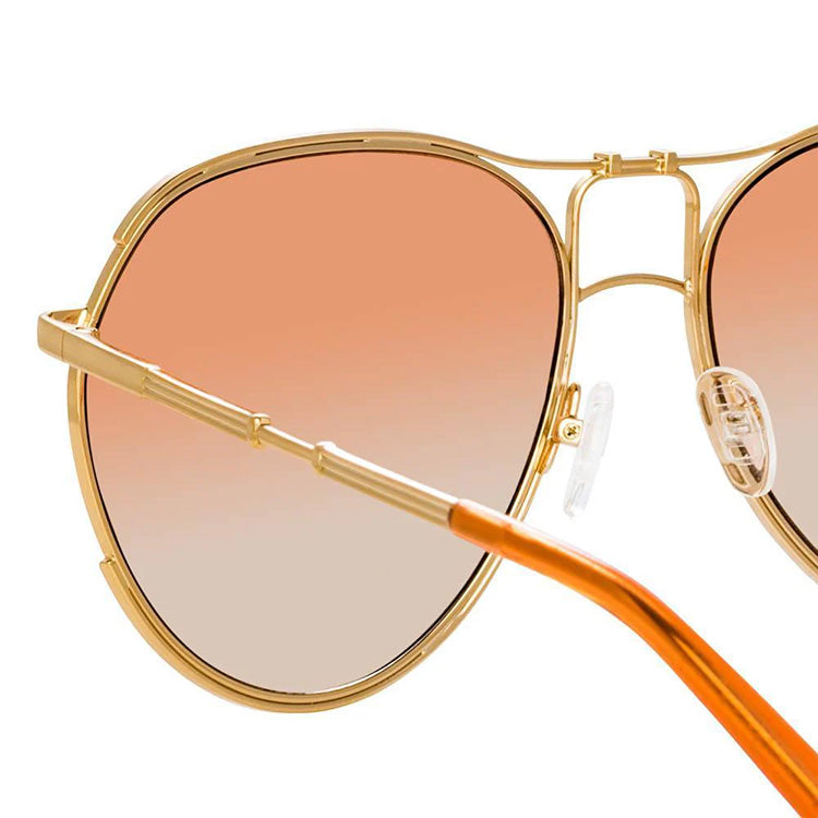 Matthew Williamson x Linda Farrow Orange Sunglasses MW254C3SUN