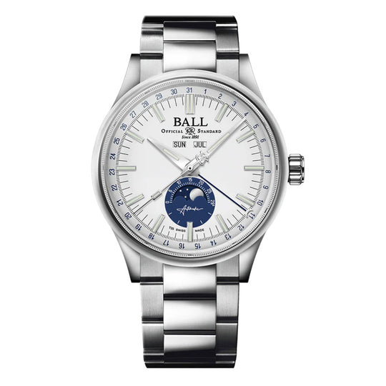 Ball Men's Watch Engineer II Moon Calendar White NM3016C-S1J-WH