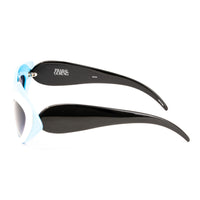 Prabal Gurung x Linda Farrow Cat Eye Pop Art White Blue Polarised Sunglasses