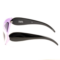 Prabal Gurung x Linda Farrow Cat Eye Pop Art White Purple Polarised Sunglasses