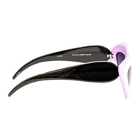 Prabal Gurung x Linda Farrow Cat Eye Pop Art White Purple Polarised Sunglasses