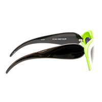 Prabal Gurung x Linda Farrow Cat Eye Pop Art Green White Polarised Sunglasses