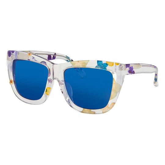 Phillip Lim x Linda Farrow Floral Blue Sunglasses PL140C4SUN