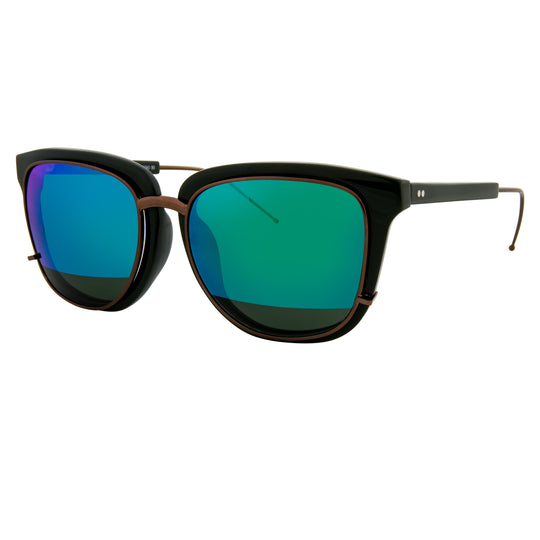 Phillip Lim x Linda Farrow Blue Mirror Sunglasses PL176C6SUN