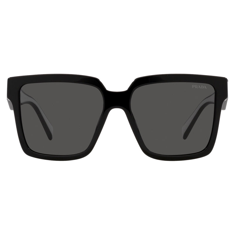 Prada PR24ZS Rectangle Sunglasses Black White