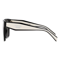 Prada PR24ZS Rectangle Sunglasses Black White