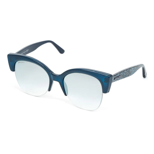 Jimmy Choo Women's Sunglasses Classic Square Navy Glitter PRIYA/S JOJ