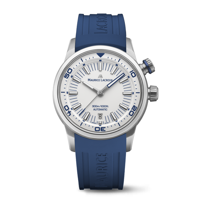 Maurice Lacroix Pontos S Diver Men's White Blue Watch PT6248-SS00L-130-4