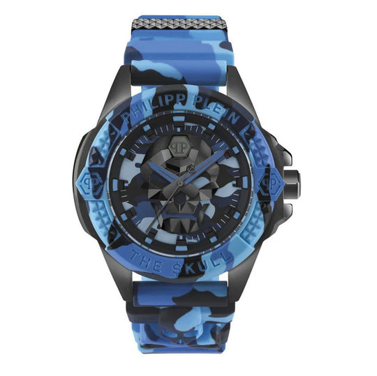 Philipp Plein Mens Watch The Skull Blue Camo PWAAA1021