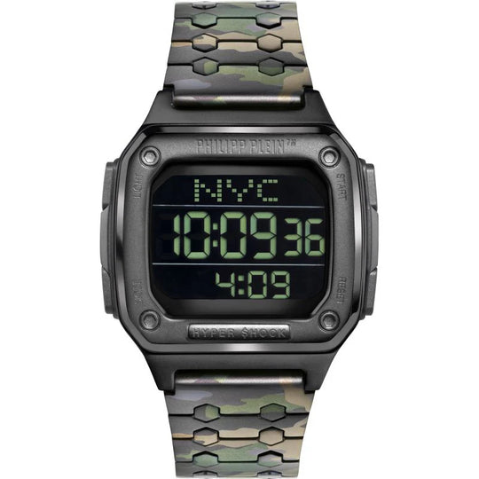 Philipp Plein Hyper Shock Black Camo Digital Watch PWHAA0921