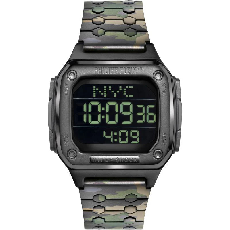 Philipp Plein Hyper Shock Black Camo Digital Watch PWHAA0921