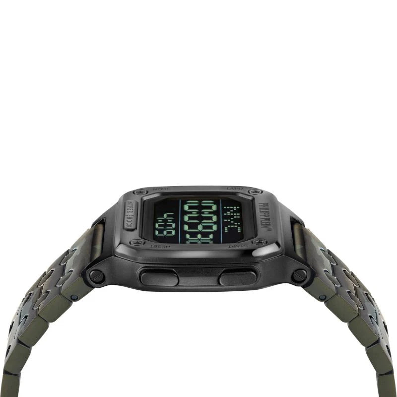 Philipp Plein Hyper Shock Black Camo Digital Watch PWHAA0921