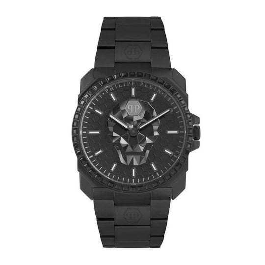 Philipp Plein Mens Watch High-Conic The Skull King Black IP PWLAA0922