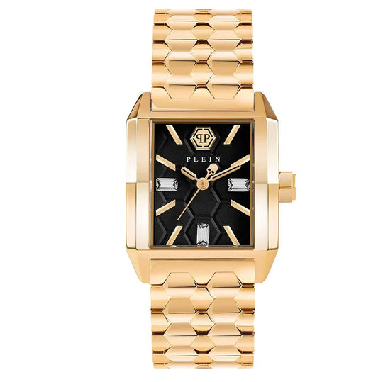 Philipp Plein Ladies Watch Offshore Square Black Gold PWMAA0622