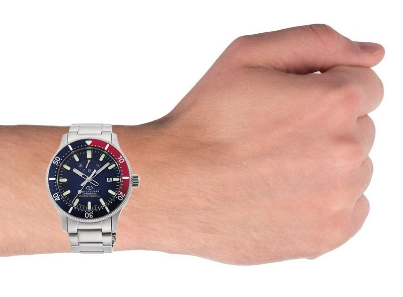 Orient Star Diver's Men's Silver Watch RE-AU0306L00B