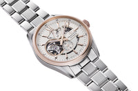 Orient Star Men's Ivory Silver Open Heart Automatic Watch RE-AV0123G