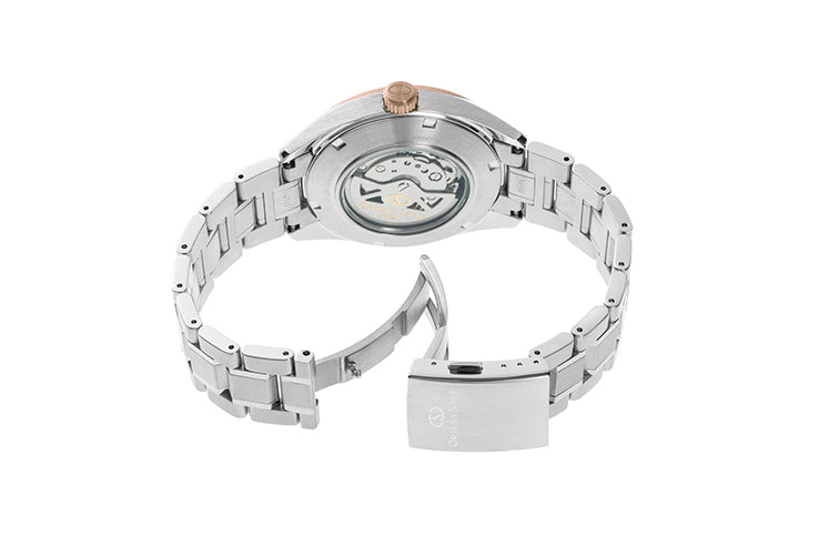 Orient Star Men's Ivory Silver Open Heart Automatic Watch RE-AV0123G