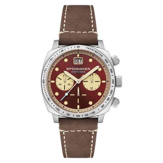 Spinnaker Hull Chronograph Men's Red Retro Watch SP-5068-05
