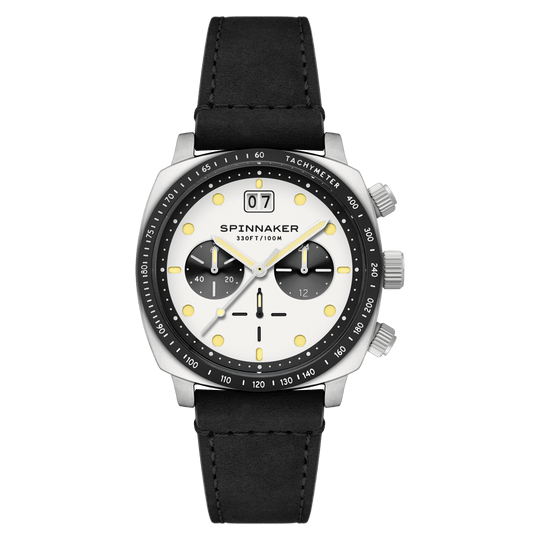 Spinnaker Hull Chronograph Men's White Retro Watch SP-5068-07
