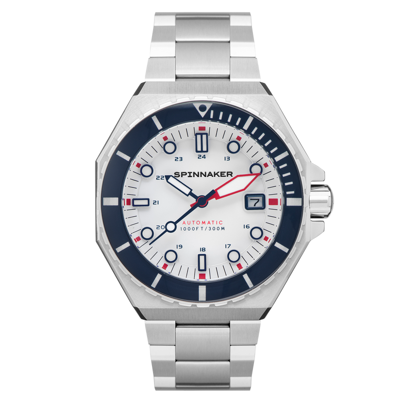 Spinnaker Dumas Men’s White Automatic Diver Watch SP-5081-HH