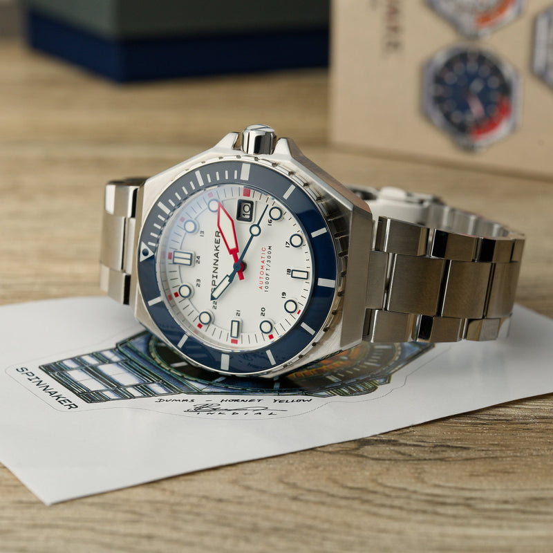 Spinnaker Dumas Men’s White Automatic Diver Watch SP-5081-HH