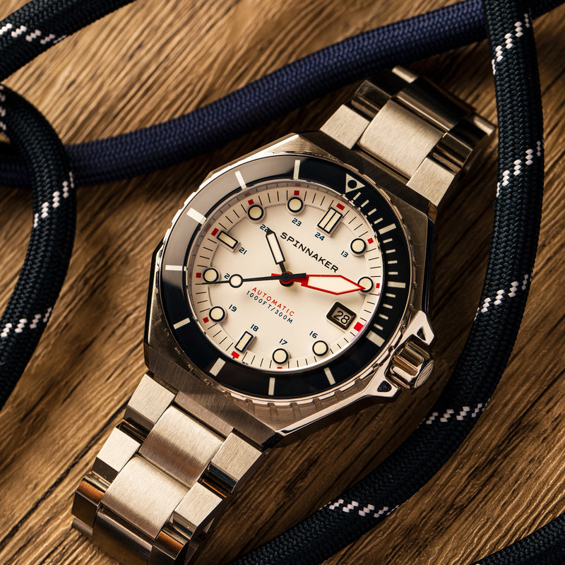 Spinnaker Dumas Men’s White Automatic Diver Watch SP-5081-HH