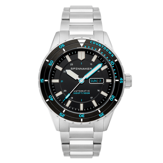 Spinnaker Hass Automatic Men's Black Diver Watch SP-5099-22