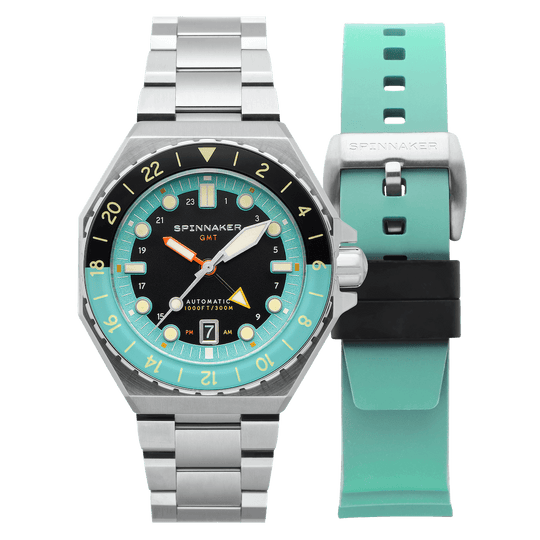 Spinnaker Dumas GMT Men's Dark Turquoise Watch SP-5119-33