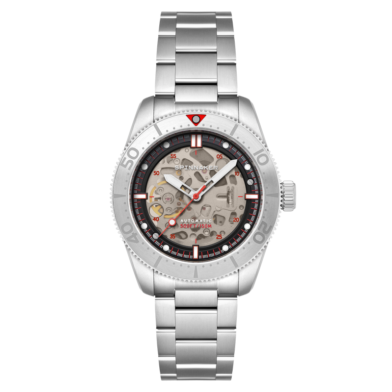 Spinnaker Croft 42 Skeleton Men's Black Watch SP-5134-33
