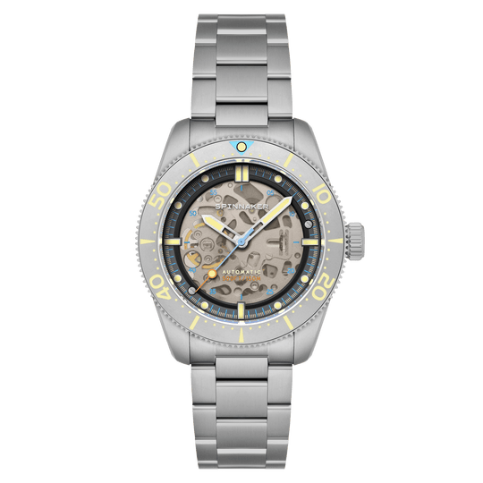 Spinnaker Croft 42 Skeleton Men's Beige Watch SP-5134-44